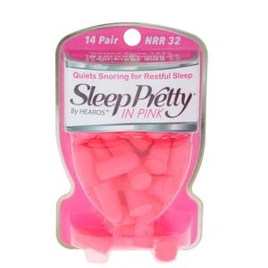 HEAROS Sleep Pretty in Pink Ear Plugs For Sleeping, 14 Pair (Pack of 1)