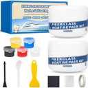 Marine Fiberglass Repair Kit for Boats, 200g/7.06oz Gel Coat Kepair kit for Boats, Epoxy Filler for Repairs Cracks, Scratches, Debris, Holes, Gaps, Suitable for Fiberglass, Acrylic, Porcelain