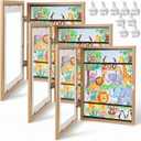 3 Pcs Kids Artwork Frames Changeable, 8.5 x 11 Inch Front Opening Artwork Frame Holds 100 Pcs Drawings Art Frames for Hanging Arts, 3D Picture, Children Drawing, Crafts