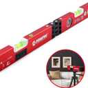20Inch Foldable Magnetic Level-with 30Ft Laser Leveling Line and 90/180Bubbles,Multi-function Leveler Tool for Woodworking, Picture Hanging, Home Renovation and Construction RED