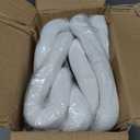 4PCS White Velvet Rope 5FT – Soft Velvet Ropes with Silver Snap Ends Stanchion Set for VIP Rope Barrier Event Crowd Control
