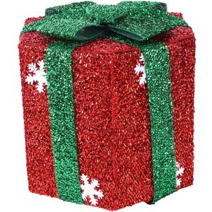 Beavorty Christmas DIY Box 15x15cm Hexagonal Red Packing Supplies Christmas Candy Pouch Party Storage Box for Holiday Decorations