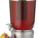 TableCraft 85 Large 5 Gallon Drink Dispenser with Fruit Infuser & Stand, BPA-Free Tritan & Stainless Steel, Ideal for Catering, Buffet, Home Use, Cold Beverage Dispenser