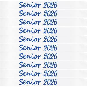 Senior Sash 2026, 10 Pack White Senior 2026 Satin Sashes with Blue Glitter Letters Graduation Sash Finally Graduated Senior Cheer Sash Party Supplies