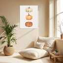 3 x Likjad Boho Fall Pumpkin Wall Art, Boho Fall Decor, Farmhouse Autumn Pumpkins Thanksgiving Poster Painting Wall Art Decor for Kitchen Bedroom Living Room Home, 11x14 Framed (delicious food001)
