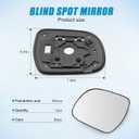Driver Side Power Heated Mirror Glass Assembly Replacement for Toyota RAV4 2006 2007 2008 2009 2010 2011 - Left Side Convex Mirrors With Backing Plate 8796142790 for Rav4 Accessories