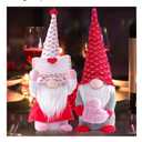 Vintend 2Pcs Valentines Day Gnomes Decorations, Handmade Valentine Gnome Decor Mr & Mrs Swedish Tomte Stuffed Gnomes Plush Doll Knomes Ornaments for Girlfriend Wife Women Girl Home Table Shelf