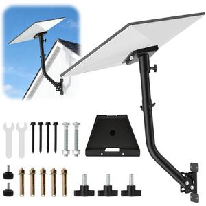 Starlink Gen 3 Wall Mount Standard Kit, Adjustable Metal Standard Kits for Starlink V3 Dish, Wall and Roof with Complete Installation Hardware