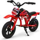 Kids Electric Motorcycle, 300W, 3 Speeds, Ages 3-7, EBike for Kids，Red, 86 inches x 25 inches x 51 inches