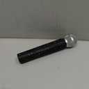 Sanwuta Fake Microphone Prop Sparkly Bling Rhinestones Plastic Play Microphone Pretend Glitter Bedazzled Mic for Cosplay Party Costume(Black)