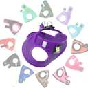 EcoBark Rapid Fastener Super Comfort Fully Adjustable Double Padded Step in Dog Harness (XXS, Purple)