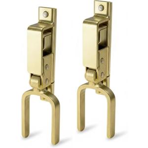 Heavy-Duty Instant Locking Gate Latch, 2026 New Automatic Spring Lock, Rust-Resistant Steel, One-Hand Operation, Easy Install on Wood, Metal, Pipe Gates, for Farm, Ranch, Backyard, 2 Pieces