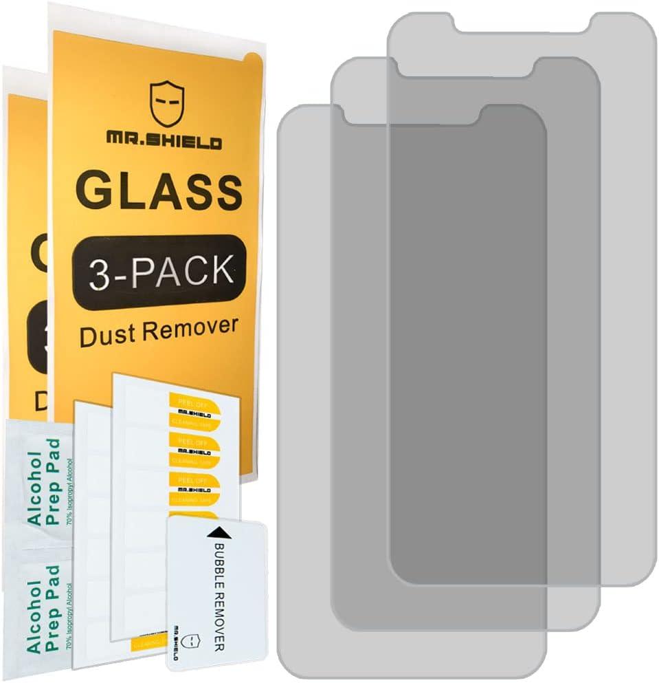 Mr.Shield [3-PACK] Privacy Screen Protector Compatible with iPhone 11 Pro/iPhone Xs/iPhone X [Tempered Glass] [Anti Spy] Screen Protector with Lifetime Replacement