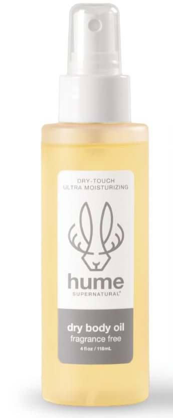 HUME SUPERNATURAL Dry Body Oil Spray - Moisturizing Oil for Dry Skin, After Shower Hydrating Body Oils for Women and Men, Nourishing, Glow, Fragrance Free