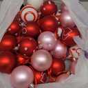 Libima Valentine's Day Hanging Ball Ornaments Plastic Tree Decorations Valentine Ball Decorative Supplies Painted Love Ornament for Valentine's Day Party Decor, 1.97 in (Love)