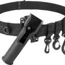 Fishing Rod Holder Belt Kit - Premium 3rd Hand Rod Holder Adjustable 24 Angle Fly/ Wading Fishing Belt Clip for Pole Holster, Pliers & Stringer