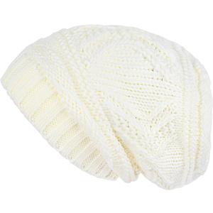 Lilax Knit Slouchy Oversized Soft Warm Winter Beanie Hat (Ivory)