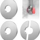 Wall Split Flange, HONSNKS 3Pcs Self Adhesive Round Escutcheon Plate 304 Stainless Steel Wall-mounted Pipe Hole Cover for Various Pipes (27mm/1.06inch ID)