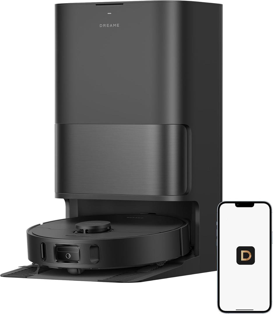 DREAME D30 Ultra Robot Vacuum and Mop, 25,000Pa Powerful Suction, All-in-One Base Station with 100 Days Auto-Empty, MopExtend Tech for Edge Cleaning, Smart Obstacle Avoidance, Black