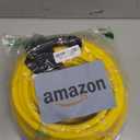 POWGRN 50 Ft 10AWG Outdoor Extension Cord Waterproof Heavy Duty 10 Gauge 3 Prong, Flexible Cold-Resistant Long Power Cord Outside with Lighted Indicator End, 15Amp 1875W SJTW Yellow ETL Listed