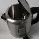 Amazon Basics Electric Stainless Steel Kettle for Tea and Coffee, BPA-Free, Fast Boiling, Auto Shut-Off, 1.1 Quarts, 1500W, Black and Silver