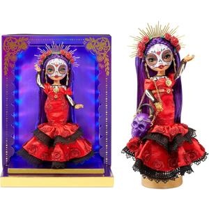 Rainbow High Dia De Los Muertos Maria 11" Doll with Calavera Purse and Light-Up Display