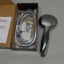 High Pressure Handheld Shower Head Briout 5-Settings Powerful Water Spray Shower Head against Low Pressure Water Flow with Stainless Hose and Adjustable Mount (Silver)