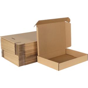 MEBRUDY 12x9x2 Inches Shipping Boxes Pack of 25, Small Corrugated Cardboard Box for Mailing Packing Literature Mailer (Brown)