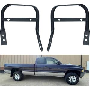LOSTAR Do-dge Ram Bumper Bracket, Pair(2) Front Bumper Bracket Outer Driver (Left) and Passenger (Right) Side For 1999-2002 Do-dge Ram 1500 2500 3500 Outer Mounting 55077014AB, 55077015AB