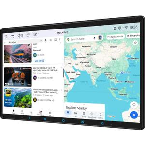 Joying 15.1 Inch Double Din Car Stereo, Car Radio with Apple Carplay & Android Auto, 8GB+128GB Android 13 Head Unit with Mirror Link, AM/FM, Bluetooth, SWC, GPS(JY-UTD15N8)