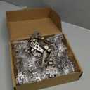 20 Pack Soft Close Cabinet Door Hinges for 1/2" Partial Overlay Cupboard, 100 Degree Opening Angel, Stainless Concealed Kitchen Cabinet Hinges with Mounting Screws and Manual