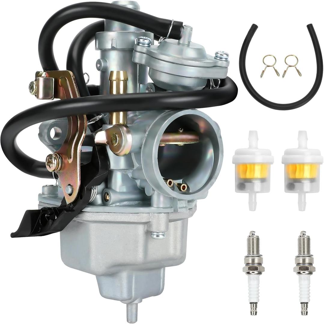 TRX250 Carburetor Carb Kit Compatible with Recon 250 Fourtrax TRX250EX TRX250TM TRX250TE TRX250ES TRX250ER 1997-2001 2002-2007 ATV Quad 4 Wheeler Replacement Parts with Fuel Line TRX250 Carburetor Carb Kit Compatible with Recon 250 Fourtrax TRX250EX TRX250TM TRX250TE TRX250ES TRX250ER 1997-2001 2002-2007 ATV Quad 4 Wheeler Replacement Parts with Fuel Line