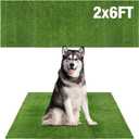 GLOBREEN Grass Pad for Dog Large Size - 2FTx6FT, Dog Potty Training Turf, Indoor Outdoor Pets Pee Fake Grass for Balcony Patio Yard