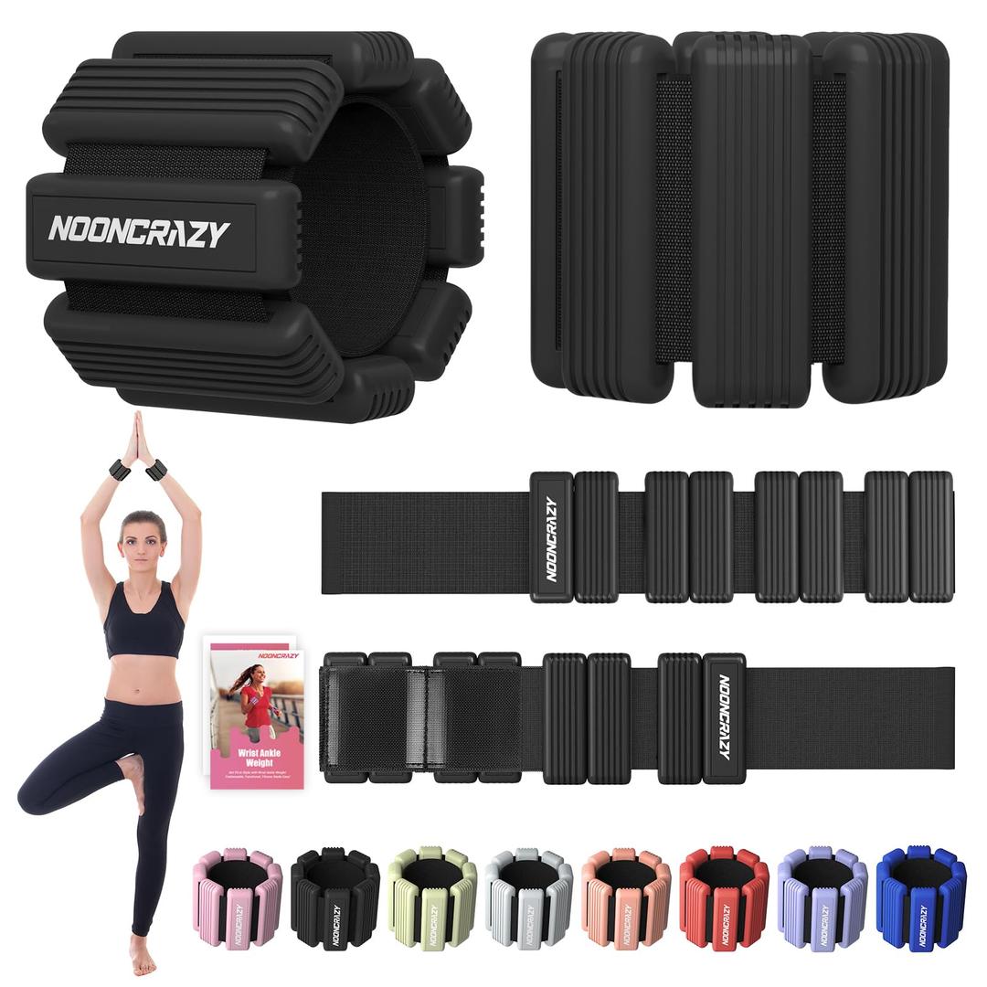 Pilates Wrist Ankle Weights for Women, Wearable Strong Arm & Leg Weights Set of 2(2.2 Lbs Each), Adjustable Ankle Weights for Walking, Yoga, Dance, Barre, Gym