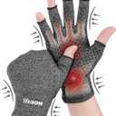 Compression Gloves Arthritis Gloves for Women for Pain,Fingerless Compression Wrap for Hand Pain and OsteoarthritisAnti-SlipUnisex,M,DarkGrey