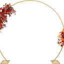 8ft Balloon Arch Stand,Round Backdrop Stand,Golden Circle Wedding Arch Frame for Wedding,Valentine's Day,Birthday,Party,Friends Gathering,Christmas,Garden Decoration