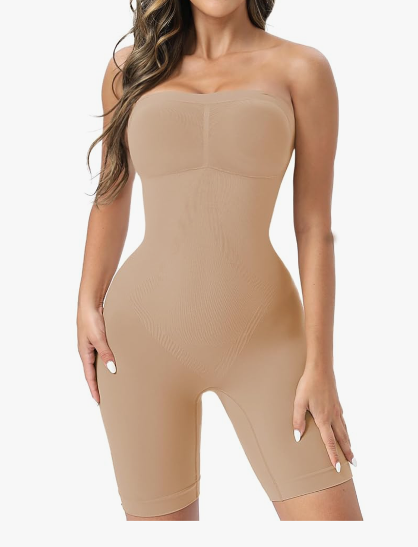 Strapless Shapewear Bodysuit Butt Lifter Body Shaper for Women Under Dress Tummy Control full Body Shapewear Size S