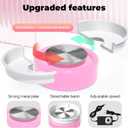 Goody King Mini Pottery Wheel-9.4Pottery Wheel for Adults Beginners Kids, Upgraded Movable Turntable with Adjustable Speed with 16 Pottery Shaping Tools, Supports Forward and Reverse Rotation-Pink