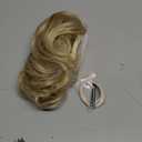 CJL HAIR Claw Clip Short Ponytail Hair Extensions DIY Bendable Metals Messy Bun Hair Piece for Wonen Wavy Curly Synthetic Fake Hairpieces Dirty Blonde