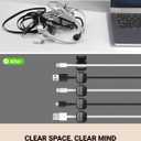 2 x Magnetic Cord Holder with Strong Adhesive Pads - Premium Cable Management for Home, Office & Travel, Easy Installation - Cable Organizer Clips for Secure USB, Charger & Data Cords, 6 Pack