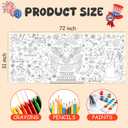 5 x OHOME 4th of July Giant Coloring Poster/Tablecloth - 250th Anniversary Decorations | Kids Gifts Crafts Games Toys Activities Party Decor for Classroom School | 250th Anniversary Merchandise