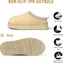 Women's Slippers Platform Mini Boots Short Ankle Boot Fur Fleece Lined Sneakers House slippers Anti-Slip Boot For Outdoor (11, Off-white)