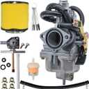 Carburetor for Honda TRX 250 Recon 250 TRX250TE TRX250TM 1997-2001 2002-2007 With Fuel Tank Petcock Valve & Air Filter