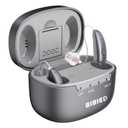 Rechargeable Hearing Aids  OTC Hearing Aids for Seniors & Adult with Smart Noise Reduction, Superior Sound, Self-Fit, Nearly Invisible, for Mild to Moderate Hearing Loss (Grey)