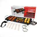 Premium Electric Griddle 27" - Smokeless Indoor Grill - Portable & Nonstick Electric Grill for Outdoor Use - Large Electric Griddle Nonstick with Adjustable Temperature & Even Heating by IDL Packaging