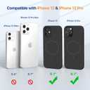 Miracase Magnetic for iPhone 12 Case/iPhone 12 Pro Case, [Soft Anti-Scratch Microfiber Lining], Compatible with MagSafe, Liquid Silicone Shockproof Drop Protection Phone Case for 12/12 Pro,Black