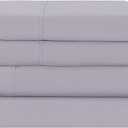 Modern Threads Soft Microfiber Solid Sheets - Luxurious Microfiber Bed Sheets - Includes Flat Sheet, Fitted Sheet with Deep Pockets, & Pillowcases Lilac Marble Queen (10 Lavender)