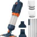Cordless Heave Duty Pool Vacuum-True Powerful Suction 16.8 GPM, 60M Run-time, 25m Ultra Fine Mesh Filter, Handheld Rechargeable Hot Tub Cleaner with Poles for Above Ground&Inground Pool