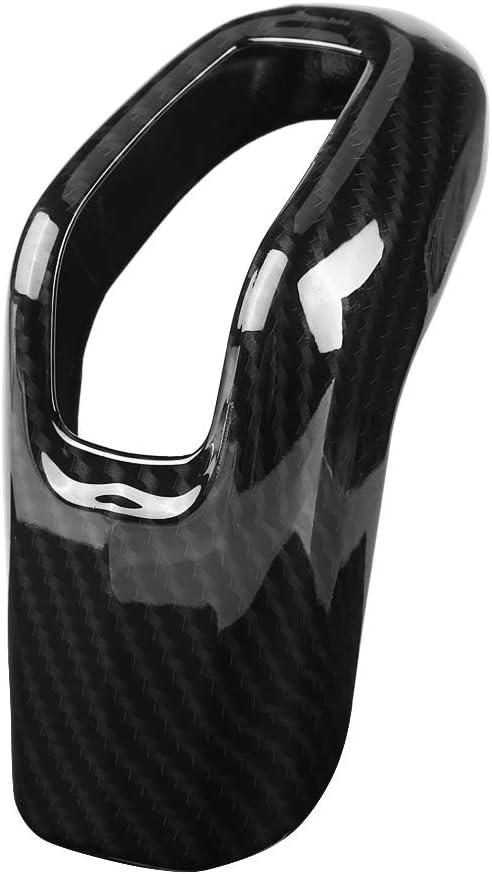 Fydun Shifter Knob, Gear Shifter Knob Frame Cover Trim ABS Carbon Fiber Car Interior for Sport 2014-2017
