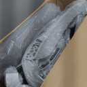 Sweetcrispy Home Office Managerial Executive Chair, Ergonomic Mesh Adjustable Swivel Mid-Back Chair with Comfortable Lumbar Support, Comfy Arms for Bedroom,Study,Student (18.5"D&Fixed Arm-Plus, Grey)